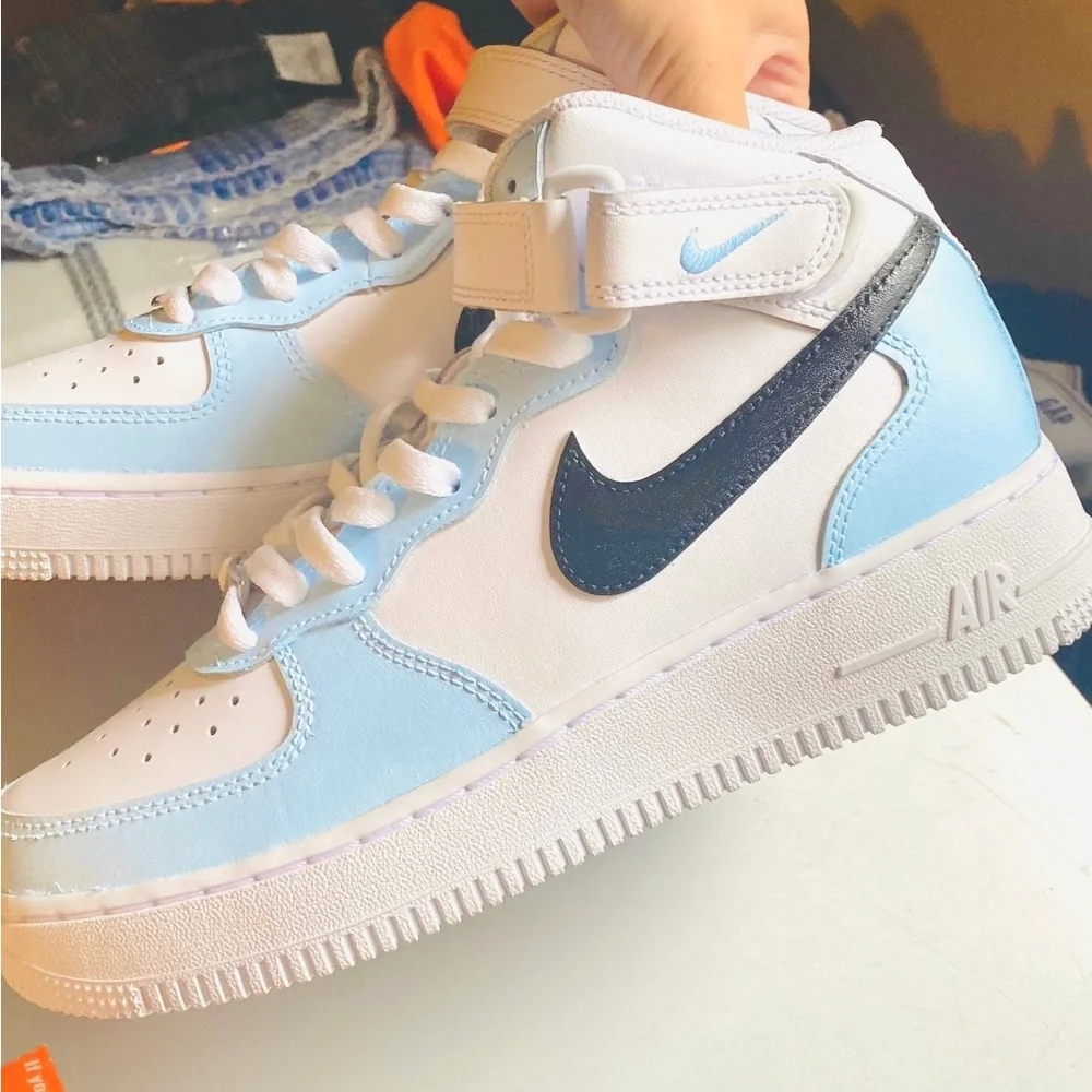 Nike blue Air Force 1 custom - Picture 1 of 2